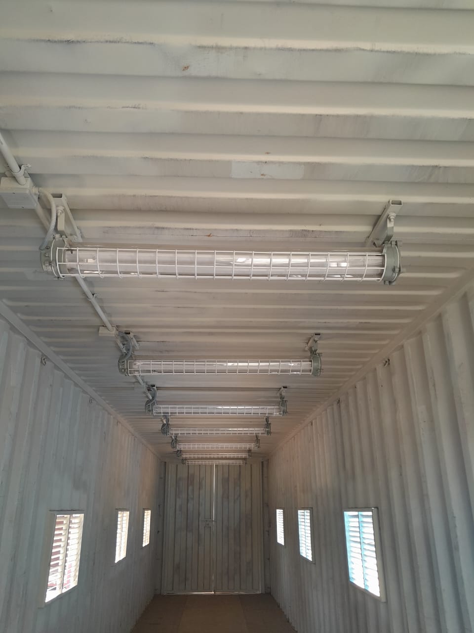 Container home in mountain setting